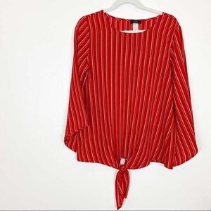 Red Striped Women's Top